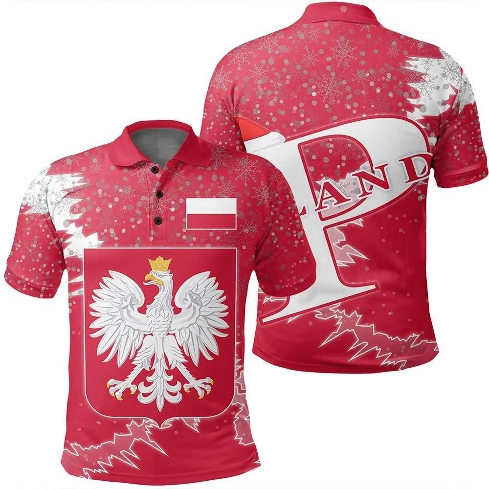 Poland Christmas Coat Of Arms Polo Shirt X Style J78 Poland Christmas Coat Of Arms Polo Shirt X Style J78