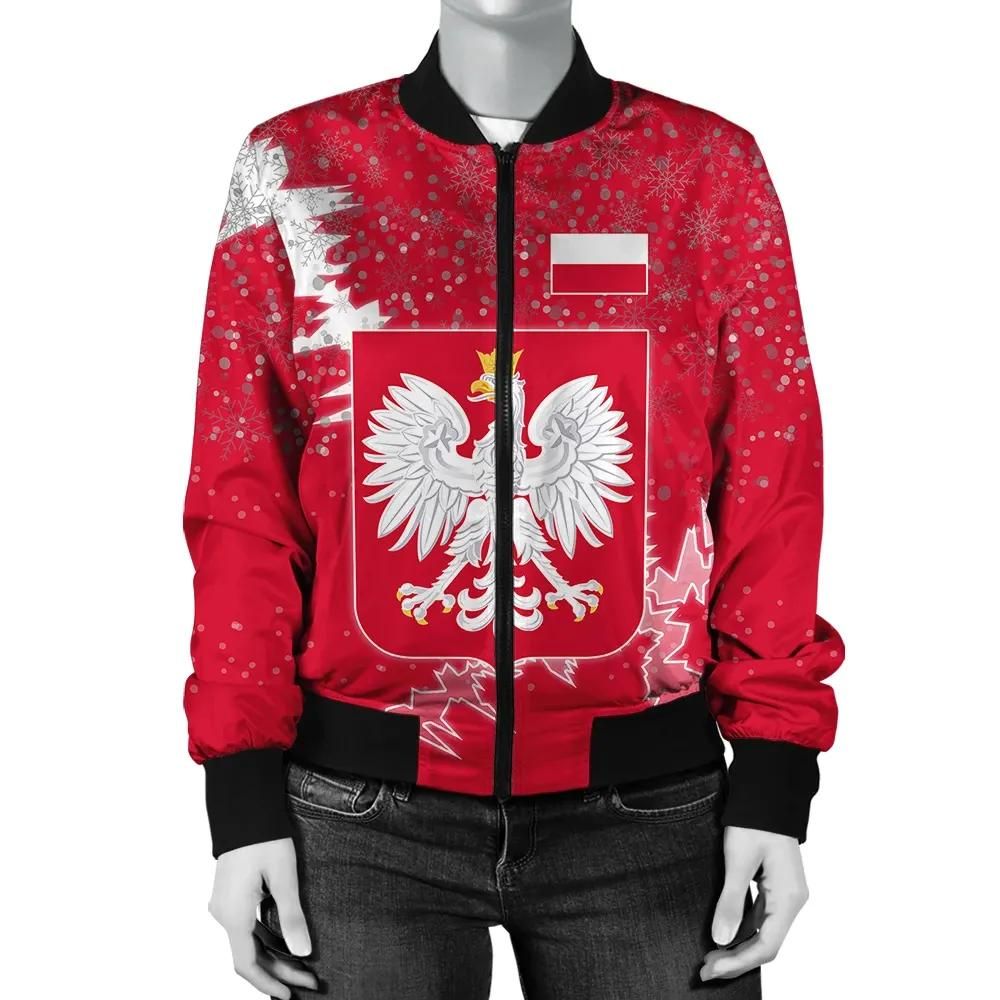 Poland Christmas Coat Of Arms Women Bomber Jacket X Style J78 Bomber Jacket Poland Christmas Coat Of Arms Women Bomber Jacket X Style J78 Bomber Jacket