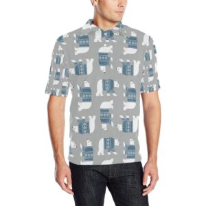 Polar Bear Pattern Print Design A03 Men Polo Shirt