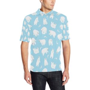 Polar Bear Pattern Print Design Pb01 Men Polo Shirt