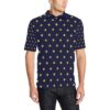 Polka Dot Gold Blue Pattern Print Design 02 Men Polo Shirt