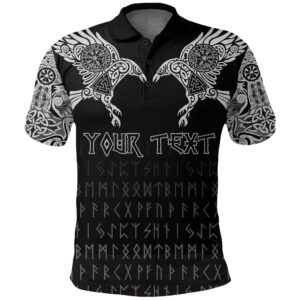 Polo Shirt - Custom Personalised - The Raven of Odin Tattoo A7