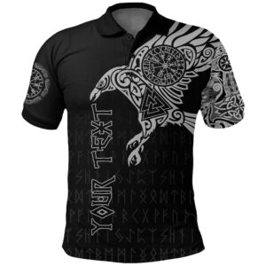 Polo Shirt - Custom Personalised - The Raven of Odin Tattoo A7