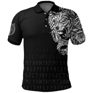 Polo Shirt - Dark Norse Wolf Tattoo A31