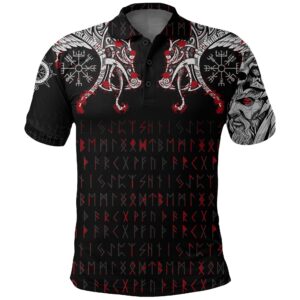 Polo Shirt - Double Dragon Tattoo And Vegvisir Blood A27