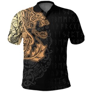 Polo Shirt - Fenrir och Jormungand Special Tattoo Style A7