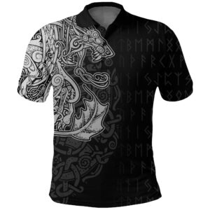 Polo Shirt Fenrir och Jormungand - Special Tattoo Style A7