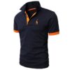 Polo Shirt Mens Casual Deer Embroidery