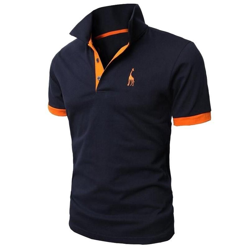Polo Shirt Mens Casual Deer Embroidery Polo Shirt Mens Casual Deer Embroidery