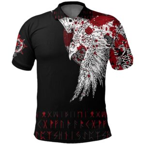 Polo Shirt - Mystical Raven Tattoo Style Blood A31