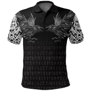 Polo Shirt - Odin Huginn and Muninn Rune A27