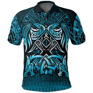 Polo Shirt - Othala and Raven Blue A31