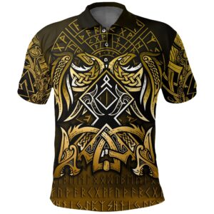 Polo Shirt - Othala and Raven Golden A31