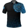 Polo Shirt - Raven Celtic Cyan A31