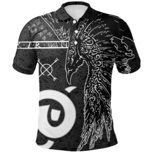 Polo Shirt - Raven Norse mythology Tattoo A21