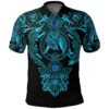 Polo Shirt - Tattoo All Over Print Blue A7