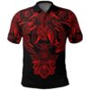 Polo Shirt - Tattoo All Over Print Red A7