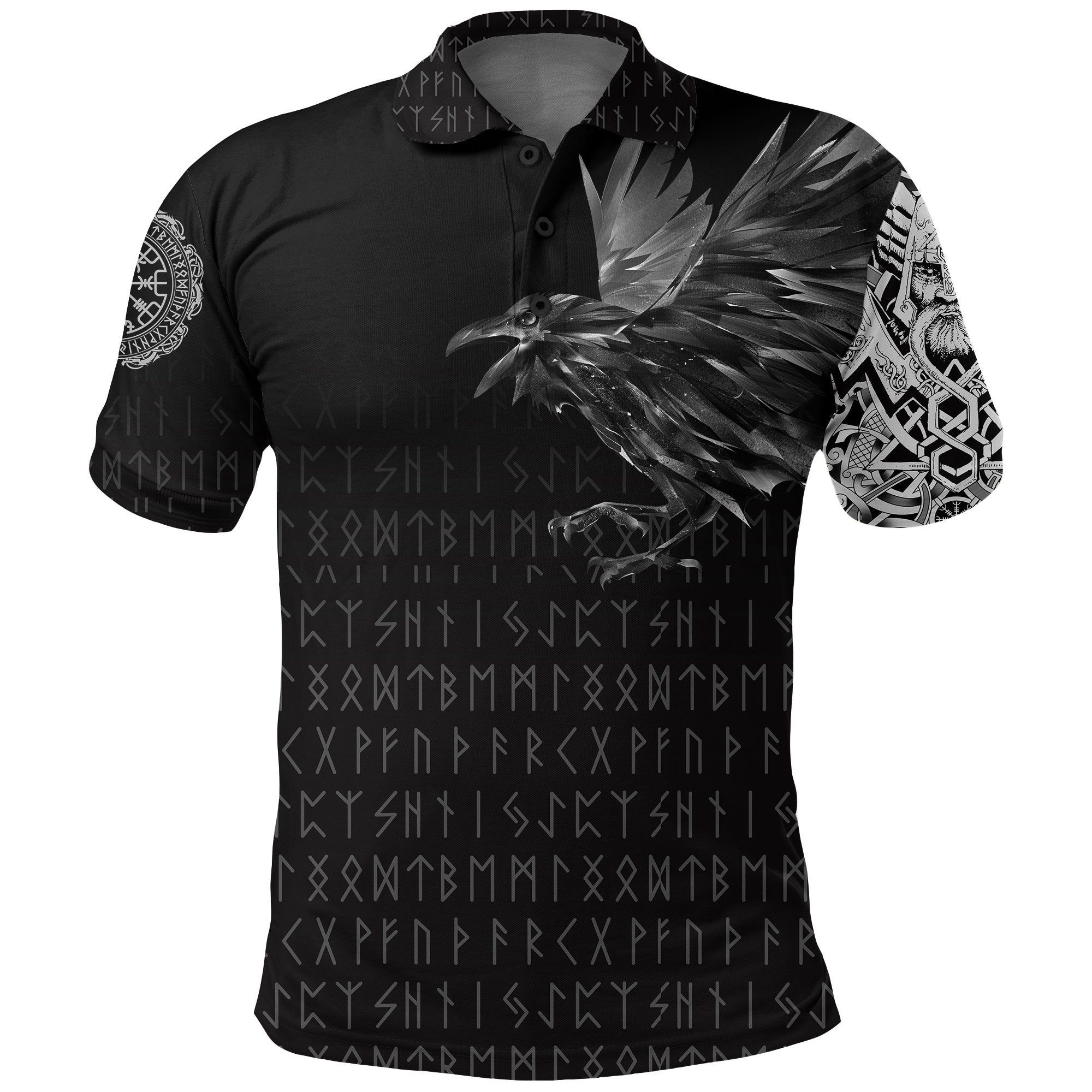 Polo Shirt - The Raven Of Odin Rune A27 Polo Shirt - The Raven Of Odin Rune A27