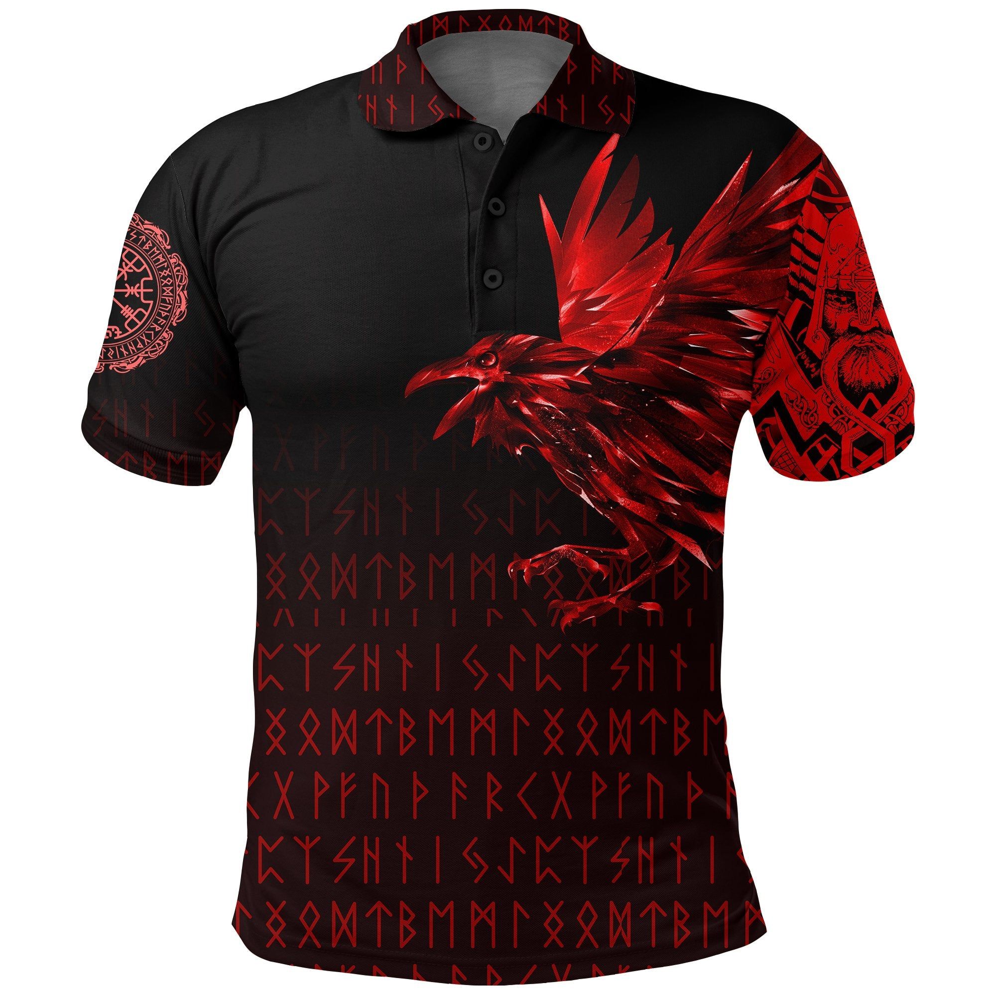 Polo Shirt - The Raven Of Odin Rune Polo Shirt - The Raven Of Odin Rune