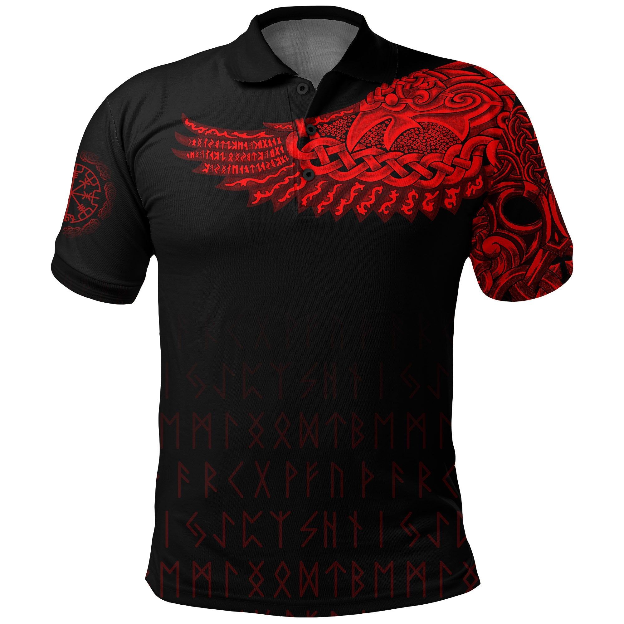 Polo Shirt - The Raven Of Odin Tattoo Style A7 Polo Shirt - The Raven Of Odin Tattoo Style A7