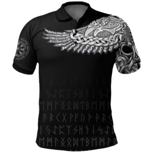 Polo Shirt - The Raven Of Odin Tattoo Style A7