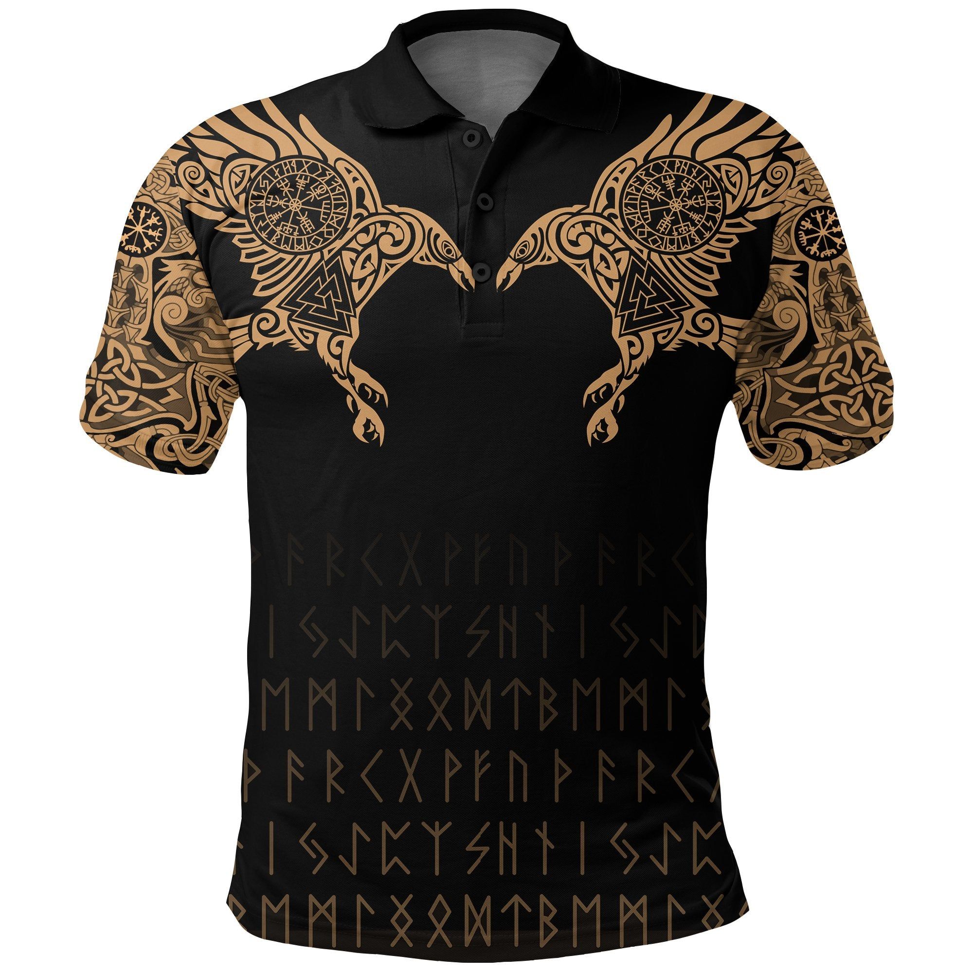 Polo Shirt - The Raven of Odin Tattoo A7 Polo Shirt - The Raven of Odin Tattoo A7
