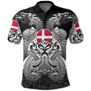 Polo Shirts - Denmark Mjolnir and Double Dragon A27