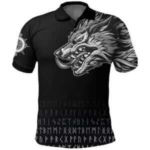 Polo Shirts Fenrir Wolf Near Shoulder A27