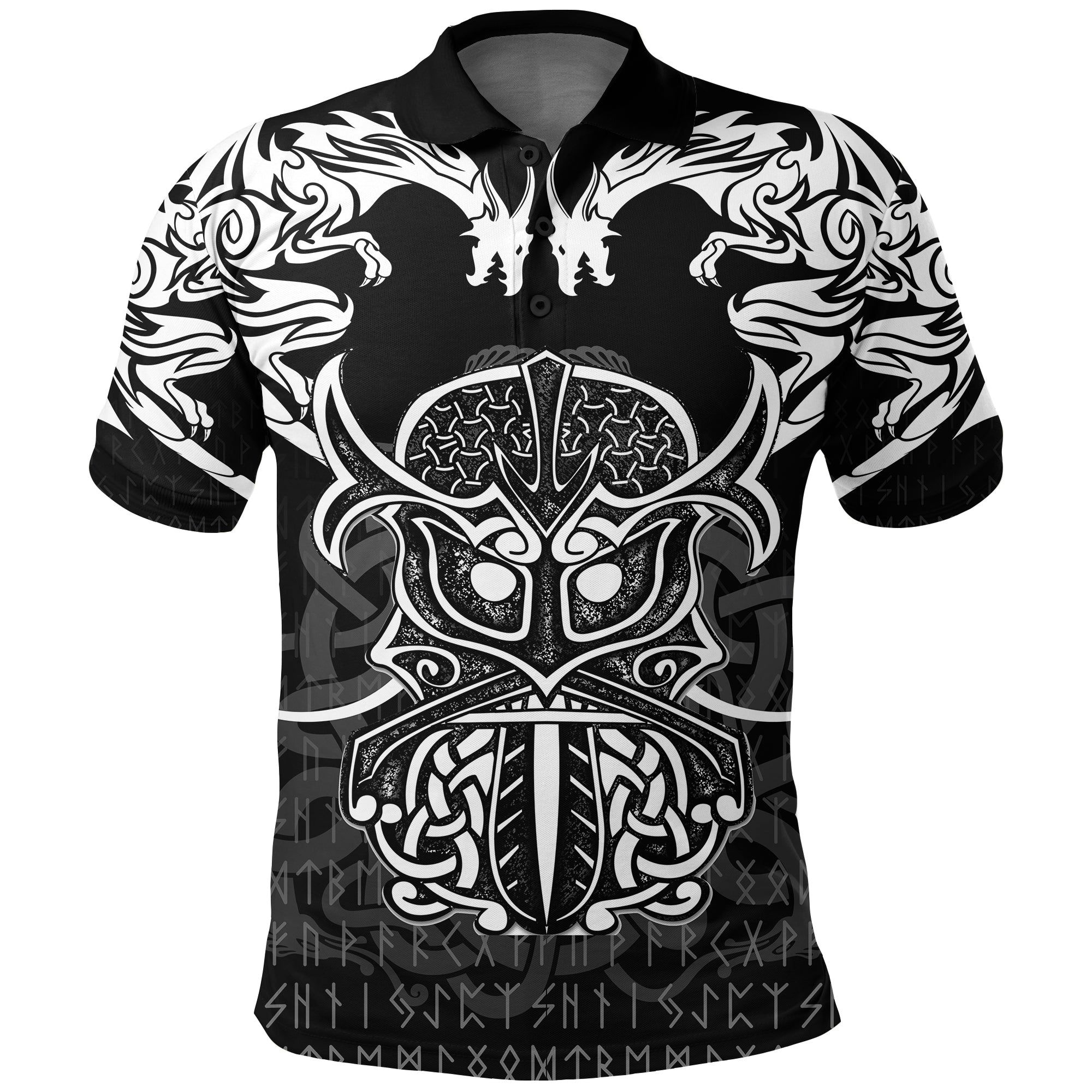 Polo Shirts - Njord and Dragon Tattoo A27 Polo Shirts - Njord and Dragon Tattoo A27