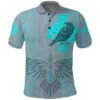 Polo Shirts Odin's Celtic Raven - Scandinavian Tattoo Style Cyan A27