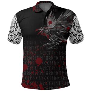 Polo Shirts - The Raven Of Odin Rune Blood A27