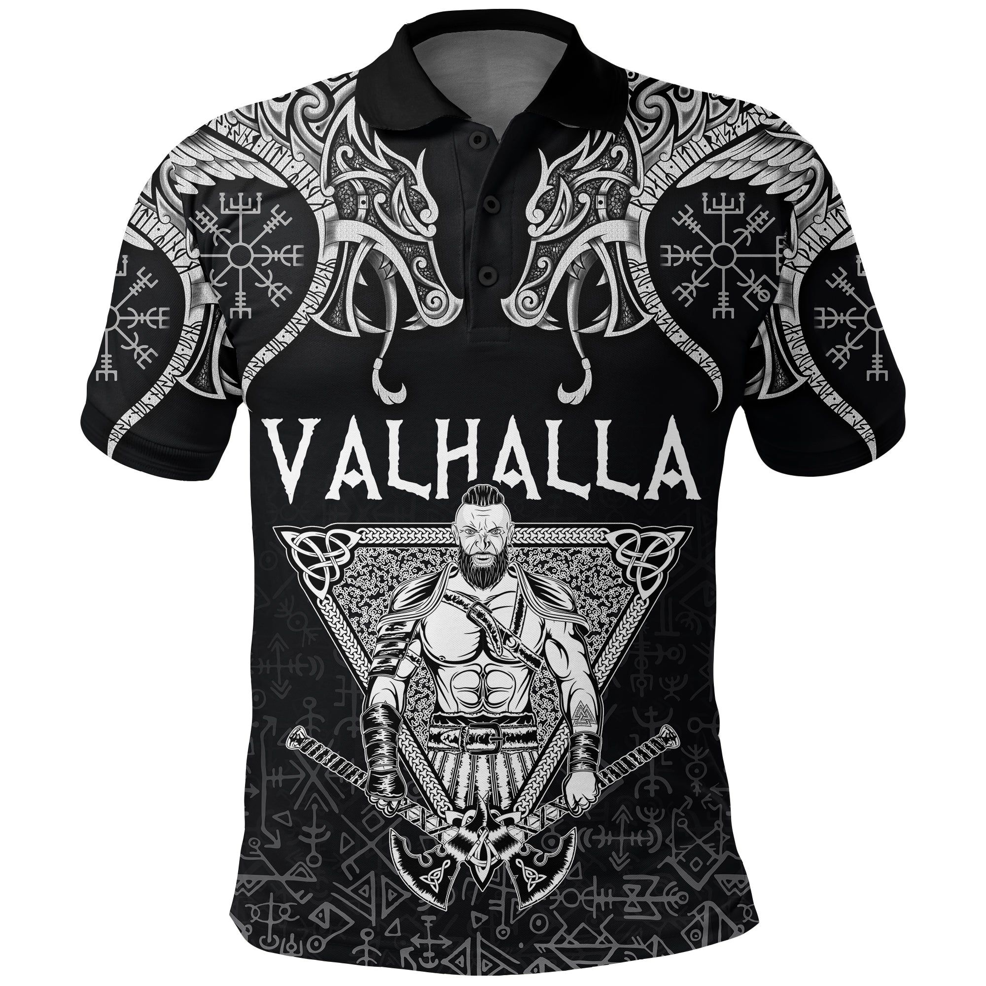 Polo Shirts Warrior Valhalla and Double Dragon A27 Polo Shirts Warrior Valhalla and Double Dragon A27