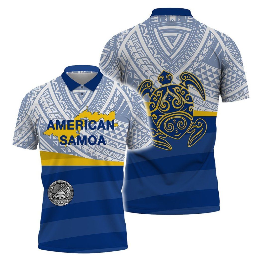 Polynesian American Samoa Polynesian Pattern Style Polo Shirt All Over Print Polynesian American Samoa Polynesian Pattern Style Polo Shirt All Over Print