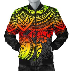 Polynesian Bomber Jacket (Men)- Polynesian Reggae Turtle - BN15 Bomber Jacket