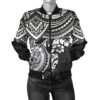 Polynesian Bomber Jacket (Women) - Polynesian White Turtle - BN15 Bomber Jacket
