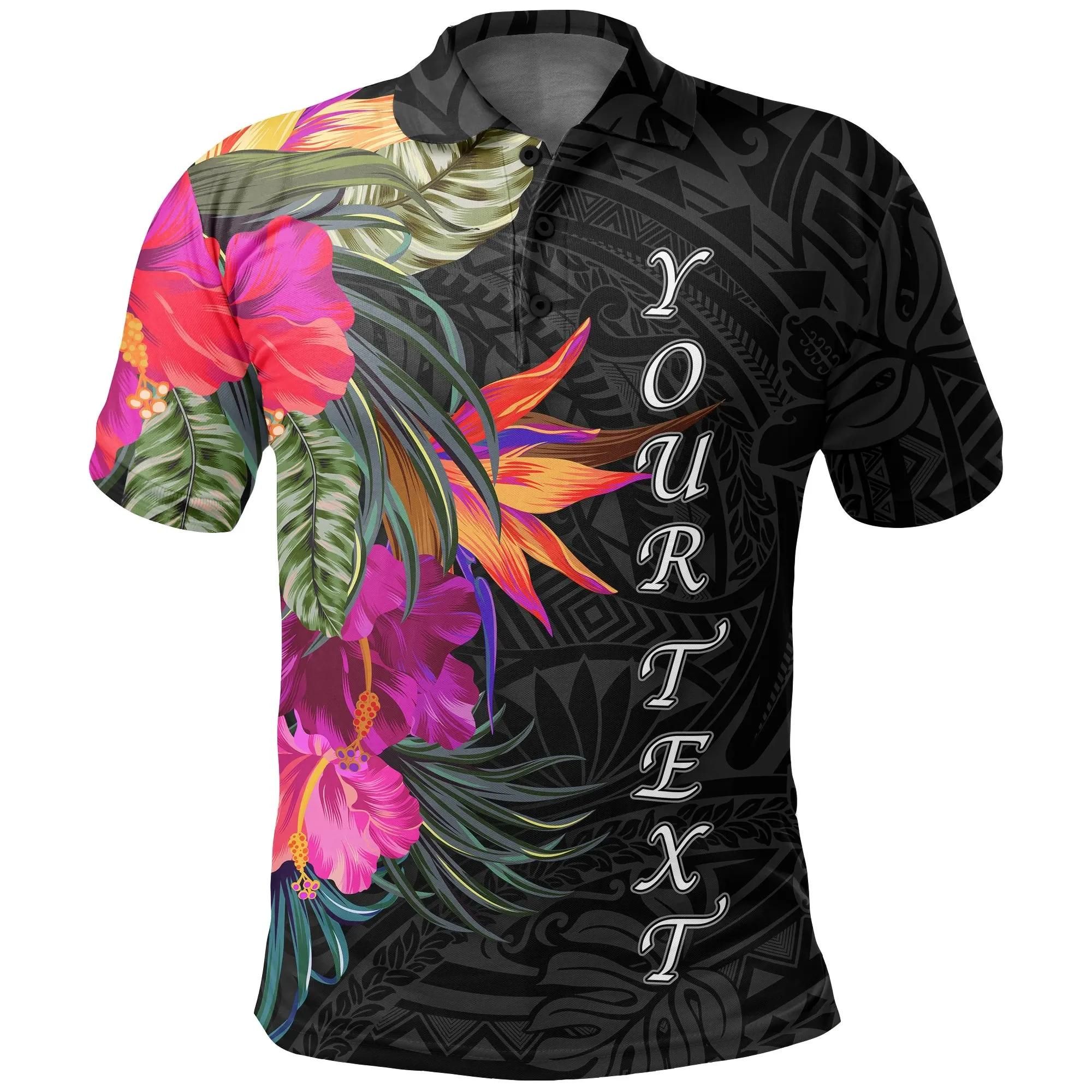 Polynesian Custom Personalised Polo Shirt - Hibiscus Pattern - BN39 Polynesian Custom Personalised Polo Shirt - Hibiscus Pattern - BN39
