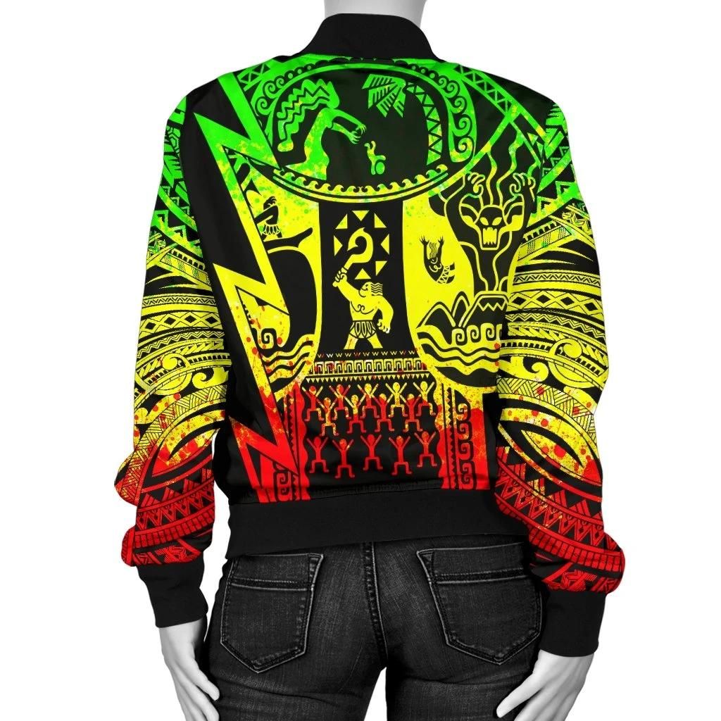 Polynesian-Guinea-Womens-Bomber-Jacket-Moana-Maui-Tattoo-With-Coat-Of-Arm-Guinea-Reggea-BN17-Bomber-Jacket-2