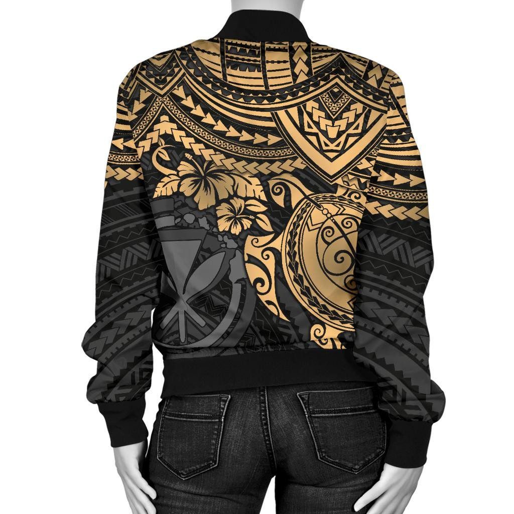 Polynesian-Hawaii-Bomber-Jacket-Women-Gold-Turtle-BN1518-Bomber-Jacket-1