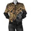 Polynesian Hawaii Bomber Jacket (Women) - Gold Turtle - BN1518 Bomber Jacket