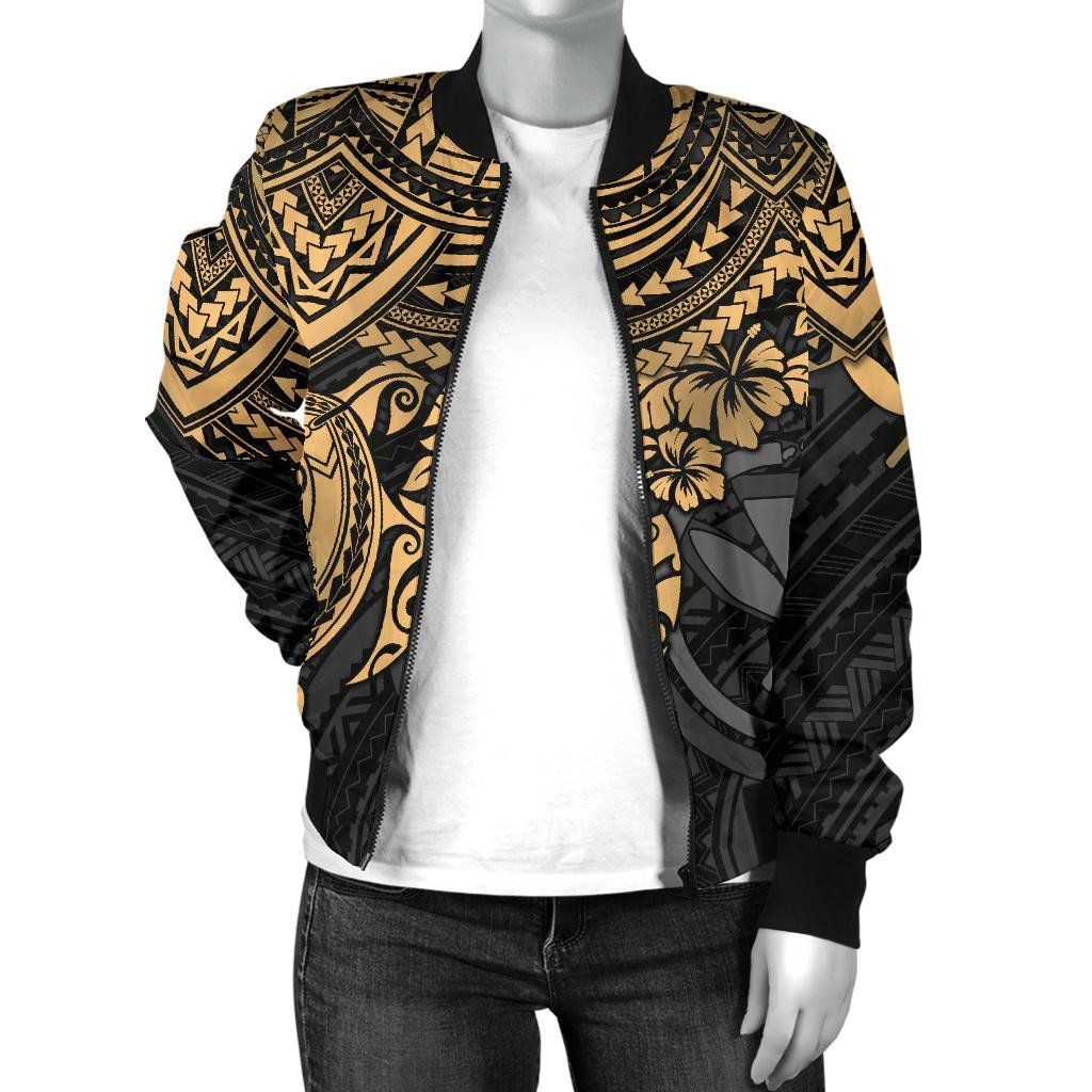 Polynesian-Hawaii-Bomber-Jacket-Women-Gold-Turtle-BN1518-Bomber-Jacket-2
