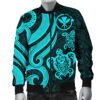 Polynesian Hawaii (Kanaka Maoli) Men Bomber Jacket - Blue Tentacle Turtle - BN11 Bomber Jacket