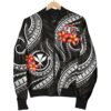 Polynesian Hawaii Men Bomber Jacket - Black Plumeria - BN11 Bomber Jacket