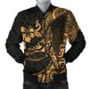Polynesian Hawaii Men's Bomber Jacket - Polynesian Golden Humpback Whale - BN15 Bomber Jacket