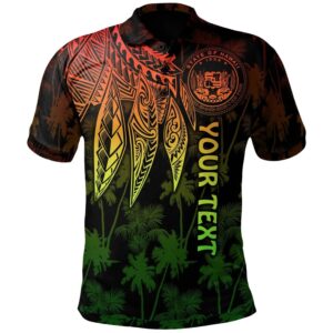 Polynesian Hawaii Personalised Polo Shirt - Polynesian Wings (Reggae) - BN15
