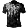 Polynesian Hawaii Personalised Polo Shirt - Polynesian Wings (White) - BN15