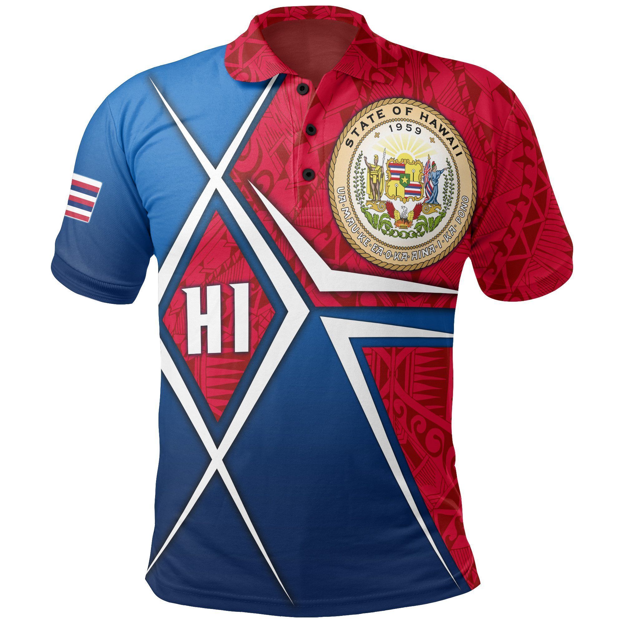 Polynesian Hawaii Polo Shirt - Hawaii Seal - BN15 Polynesian Hawaii Polo Shirt - Hawaii Seal - BN15