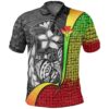 Polynesian Hawaii Polo Shirt Kanaka Maoli bReggae - Turtle with Hook - BN11