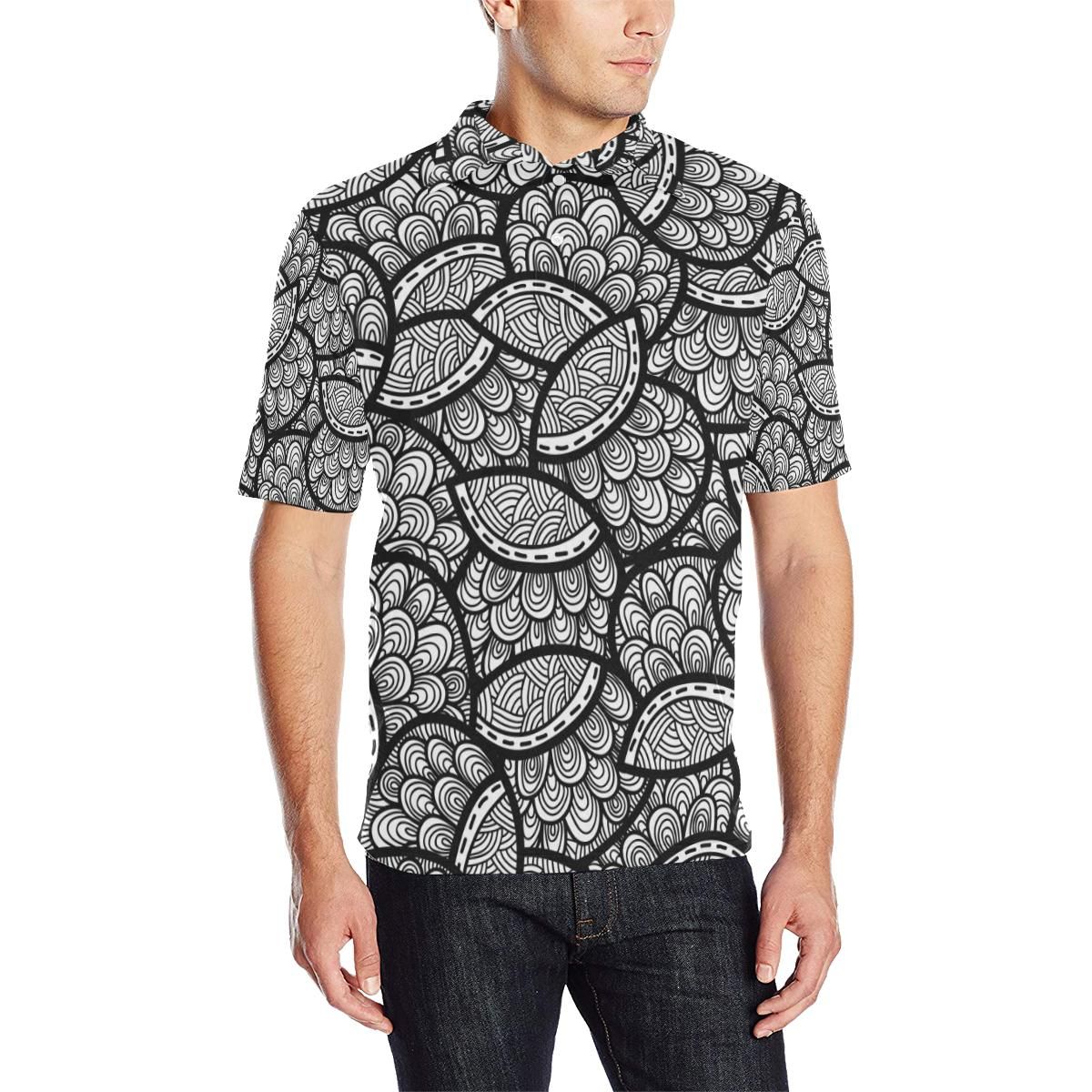 Polynesian Pattern Print Design A01 Men Polo Shirt Polynesian Pattern Print Design A01 Men Polo Shirt
