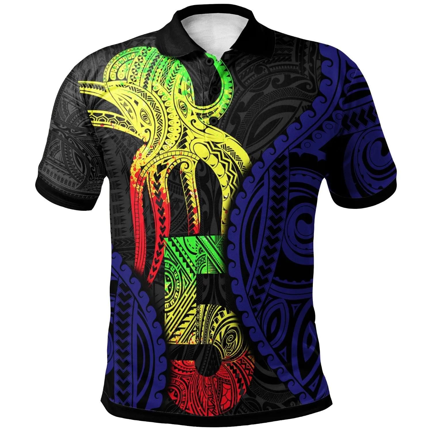 Polynesian Polo Shirt - Polynesian Octopus Number Style Five - BN29 Polynesian Polo Shirt - Polynesian Octopus Number Style Five - BN29