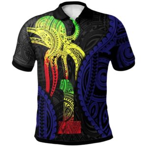 Polynesian Polo Shirt - Polynesian Octopus Number Style One - BN29